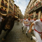 প্রাণ বাজি রেখে ষাঁড়ের সাথে দৌড়!